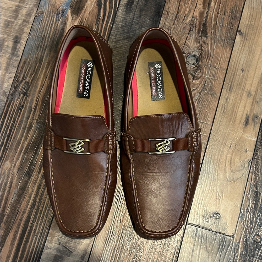Rocawear Men's Brown Faux Leather Loafers